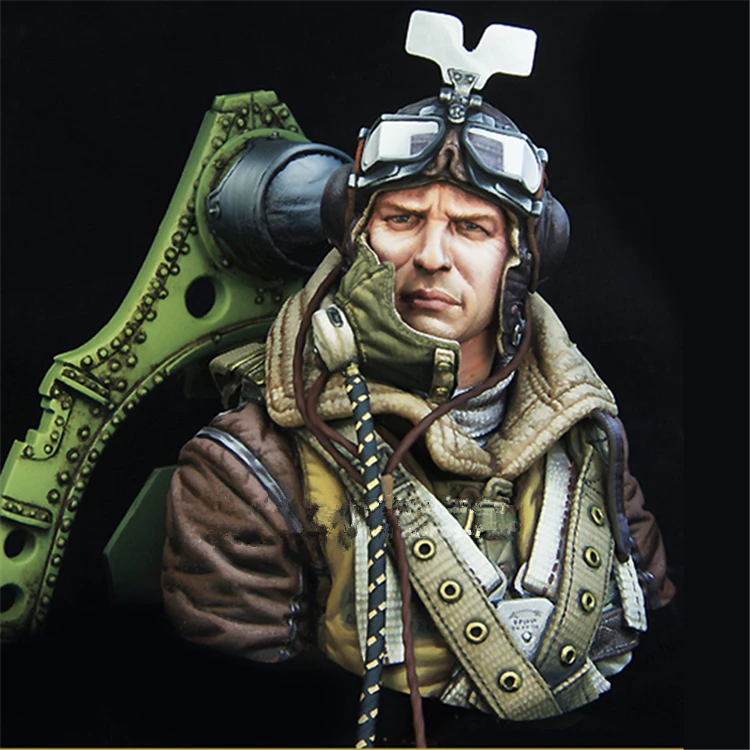 

1/10 Resin bust model kit WW2 British pilots Unpainted X74
