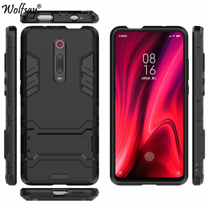 Cover Xiaomi Mi 9T Case 6.39" Shockproof Hybrid Stand Silicone Armor Back Case For Xiaomi Mi 9T Cover Case on Xiaomi Mi9T Mi 9 T