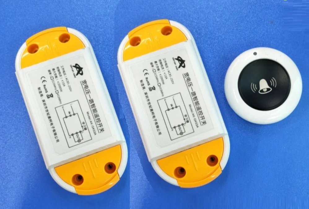 

AC220V 110V 1CH 10A RF Wireless Remote Control Switch System teleswitch relay Receiver door bell system Smart Home Switch