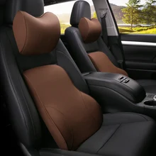 Автомобиля Шею подушка под поясницу талии Поддержка подушки подголовника спинки опоры сидений пены памяти чехлы для сидений автомобиля аксессуары