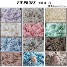 Супер размер ткань для фона искусственная шерсть flocati новорожденных одеяло для фото фон