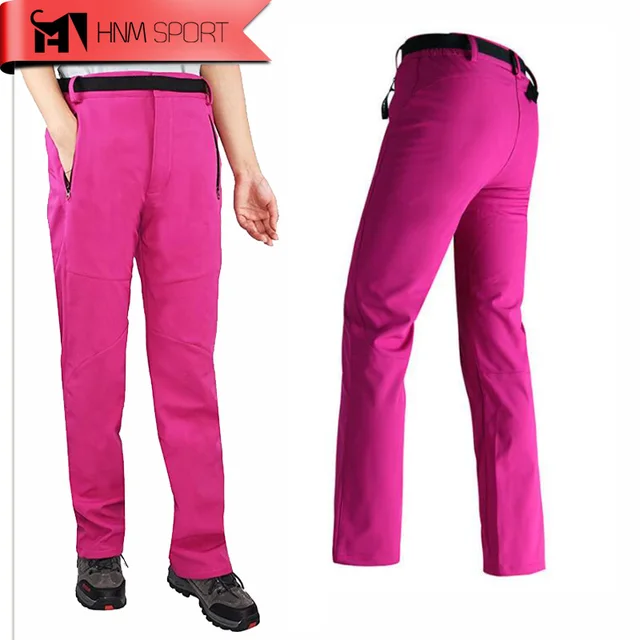 2017 Update Women Thick Warm Fleece Softshell Pants Fishing Camping Hiking Skiing Trousers Waterproof Windproof Drop Shipping