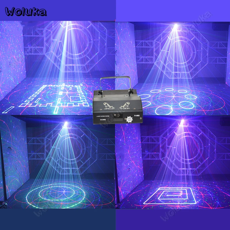 Full Color Dolphin 1W Laser Light Bar Flash Stage Show Lighting Pattern Colorful Party Disco Night Club Lights CD50 W01 | Лампы и