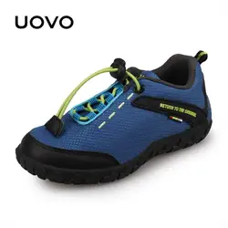 UOVO детская обувь Racing Стиль мальчиков обувь для детей дышащая обувь для маленьких мальчиков и девочек Детские кроссовки Осенняя обувь Eur28-35