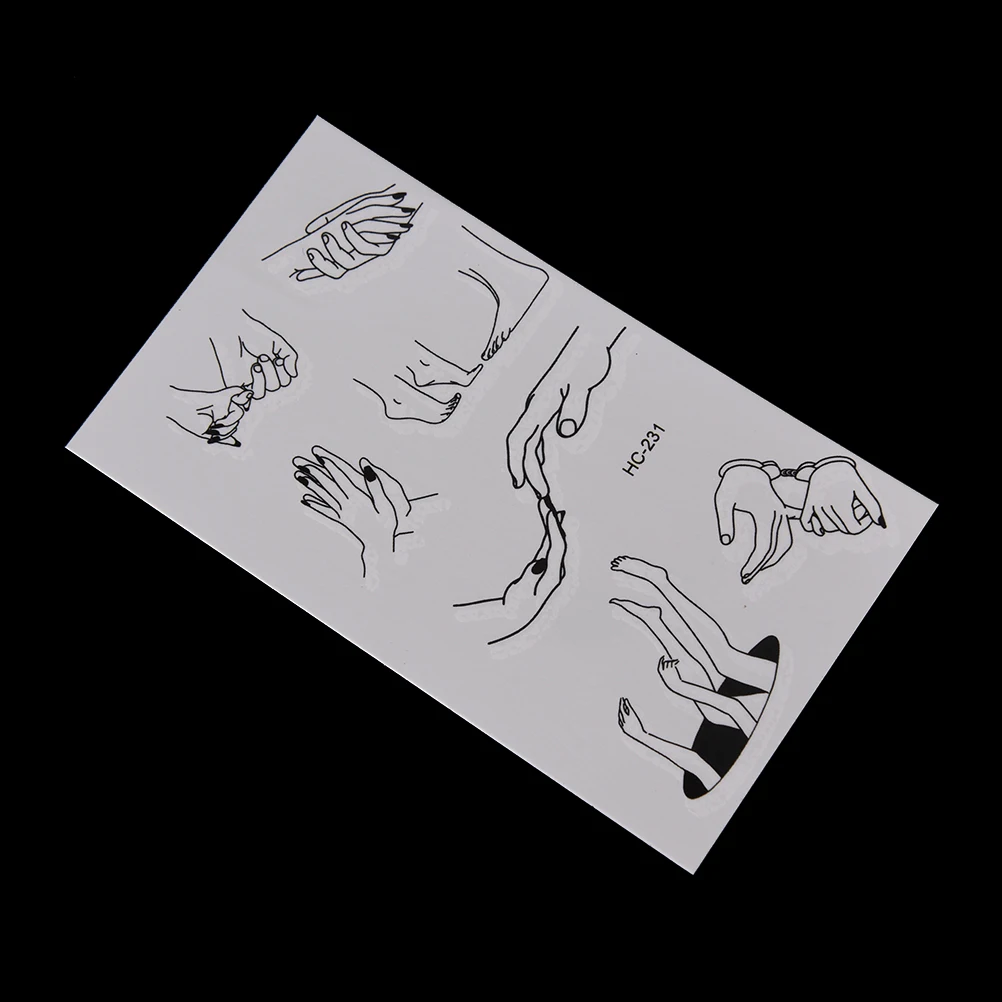 10,5*6 см 1 лист временная татуировка стикер поддельные флэш-тату наклейки пальцы ног боди-арт Сексуальная Водонепроницаемая временная татуировка