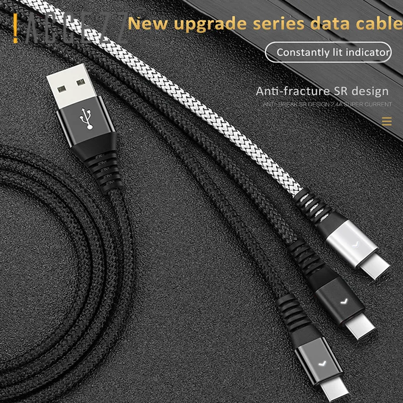 ! Кабель ACCEZZ type C для быстрой зарядки samsung S8 S9 S10 Xiaomi Mi5 Mi6 кабели передачи данных 0 3