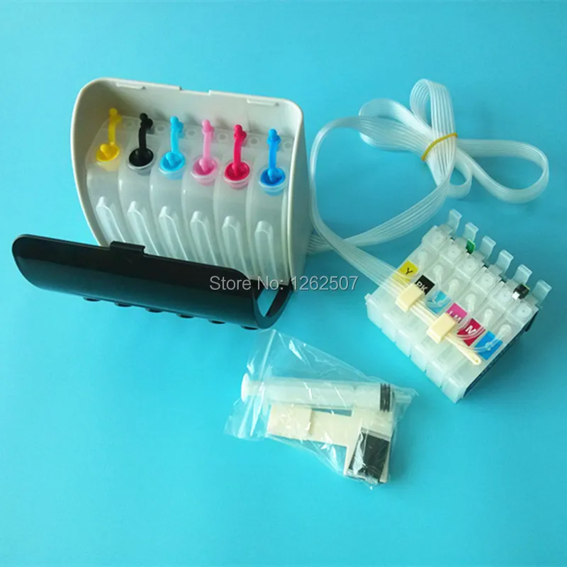 T0791-T0796 79 엡손 스타일러스 포토 1400 1500W P50 Artisan 1430 PX650 660 660 700W 710W 720용 Ciss 연속 잉크 공급 시스템