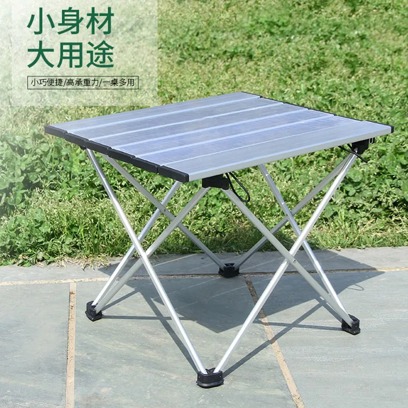 

Super Light Mini Portable Collapsible Multi-function Outdoor Camping Folding Square Table Aluminum Alloy Make Tea Barbecue Desk
