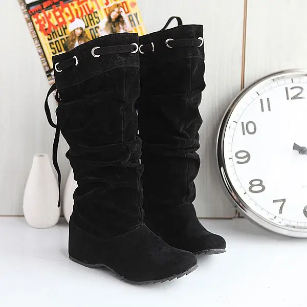 Зимние сапоги; стильные женские ботфорты до бедра; Botas Masculina Zapatos botines mujer chaussure femme; A-1