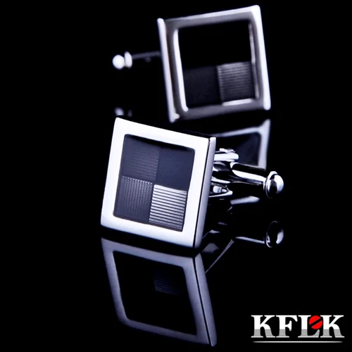 

KFLK Luxury 2019 shirt cufflinks married for men's Brand cuff buttons Gray cuff links High Quality gemelos abotoaduras Jewelry