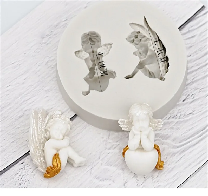 3D детская силиконовая форма с изображением ангела помадка форма для украшения торта инструмент форма для шоколадной мастики Sugarcraft кухонные аксессуары форма для мыла