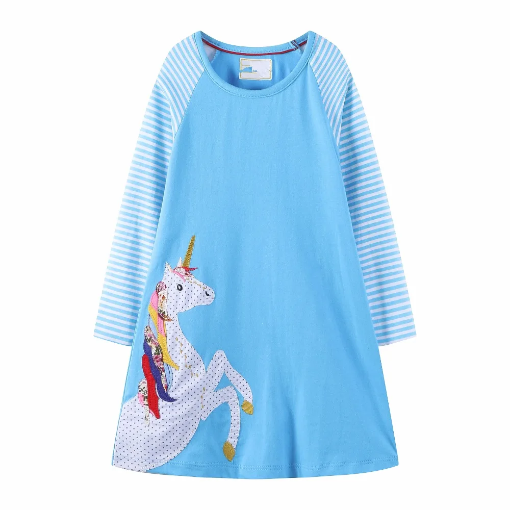 

Girls Dress Penguins Long-Sleeve Dresses 2018 Autumn Appliques Princess Dress Brand Kids Baby Girls Clothes Hot YF09