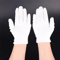 Лидер продаж 12 пар Белый инспекция хлопок Lisle рабочие перчатки Монета Ювелирные изделия легкий высокое качество