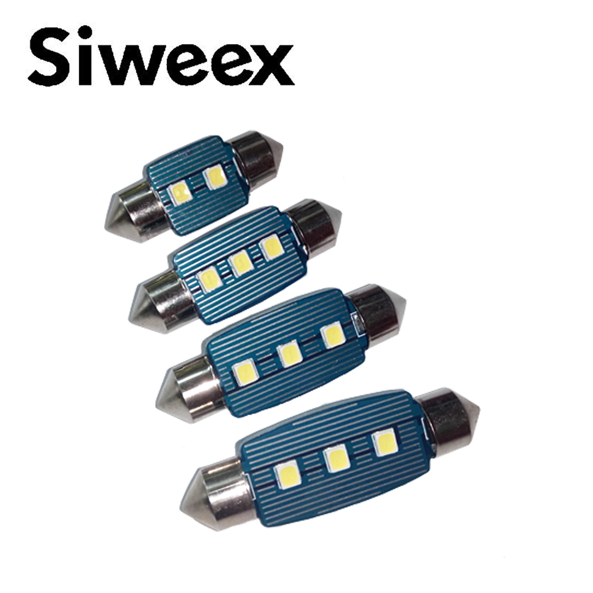 

4pcs Super bright White 31mm 36mm 39mm 41mm 3smd 3030 led festoon dome lamp LED Auto Car reading light DC 12V