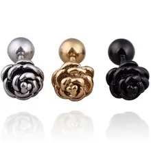 1 пара панк готические мужские и женские серьги с ушками, позолоченные, черные, серебристые, модные серьги-гвоздики в стиле хип-хоп