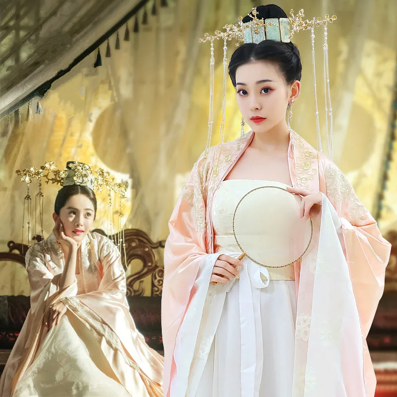Китайский традиционный костюм для народных танцев, женская одежда династии Тан, костюм для косплея из китайского фильма, платье феи принцессы для выступлений