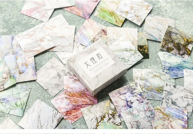 40PCS-box-Color-Cute-Marble-Paper-Sticker-Decoration-Decal-DIY-Album-Scrapbooking-Seal-Sticker-Stationery-Gift(6)