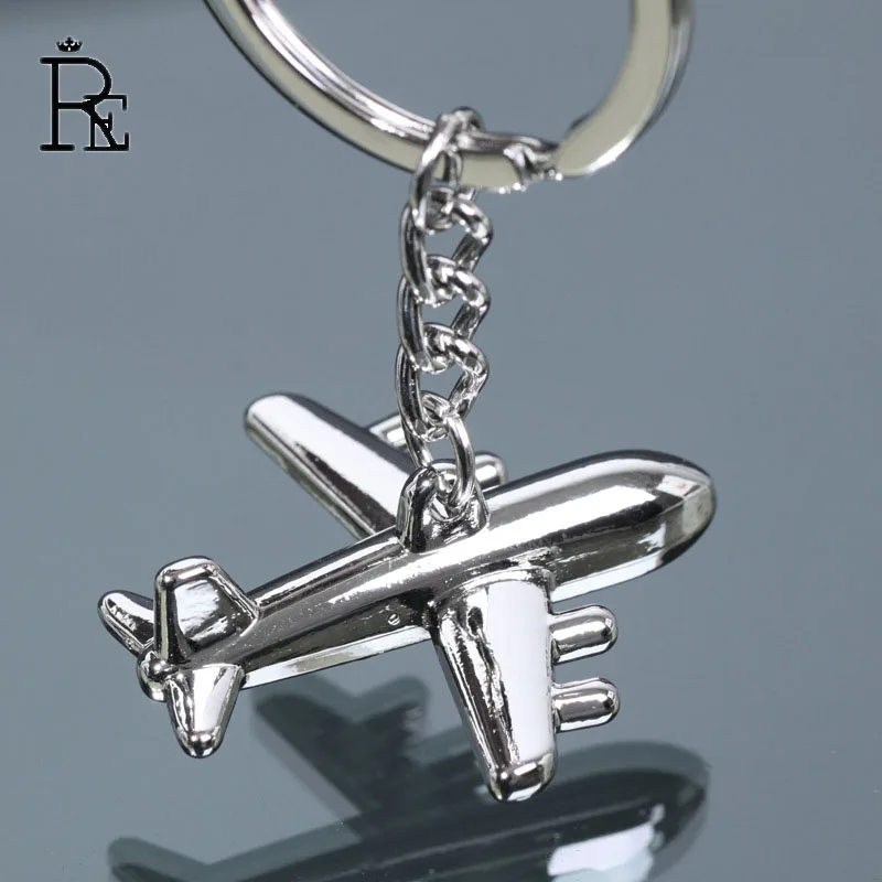 

RE 50pcs/Lot Wholesale Factory Direct Sales Plane Key Chain Fighter Airplane Aircraft Keychain Keyring Key Holder Free Shipping