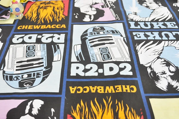 

Star Wars Chewbacca C-3PO R2-D2 Stretch Knitted Jersey Cotton Fabric Patchwork Sewing Baby Clothes Pajamas Handmade DIY Textile