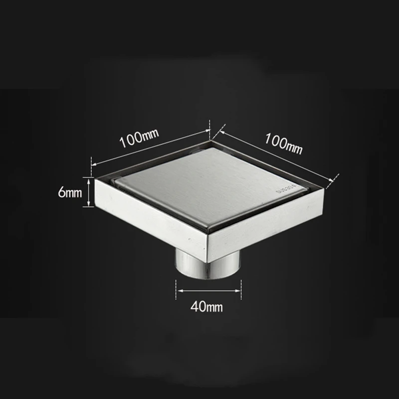Новый Невидимый квадратный стиль слив в ванной 304 из нержавеющей стали