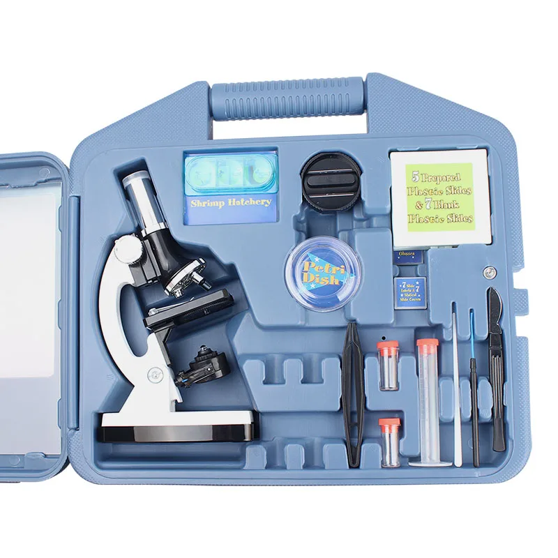 AOMEKIE 1200X монокулярный Биологический микроскоп с нижней подсветкой образовательный инструмент для начинающих набор микроскопов с Чехол подарок для детей