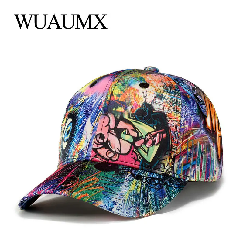 Оптовая продажа бейсболка Wuaumx с принтом для мужчин повседневная женская Мужская