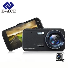 E-ACE Car DVR Camera Dual Lens With LDWS ADAS Rear View Front Car Distance Warning Full HD 1080P Night Vision Automobile Dashcam