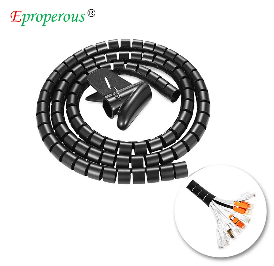Flexible Spiral Tube Cable Winder Cable Organizer Wire Wrap Cord Protector Wire