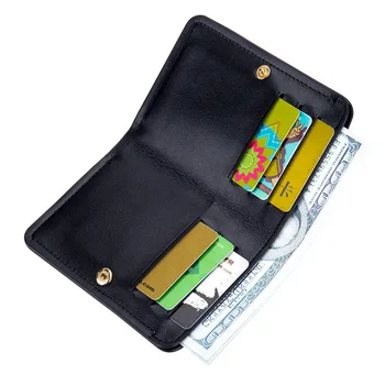 

Men's Genuine Leather Wallet Male Small Ultra-thin Slim Magic Money Purses Credit Card Holder Cases Women Solid Color Coins Bag