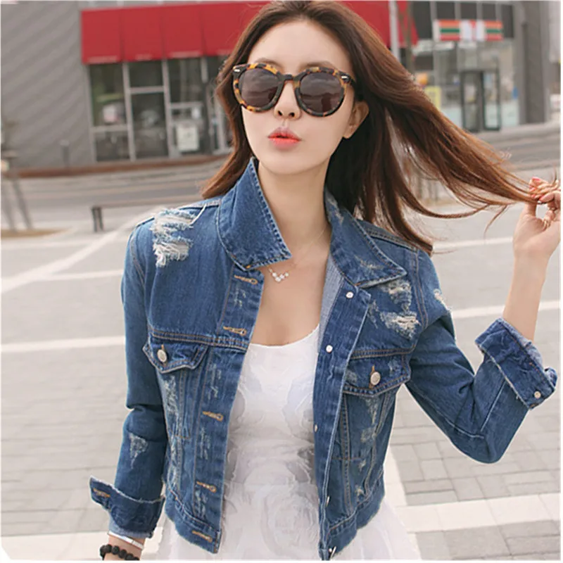 denim short jacket ladies