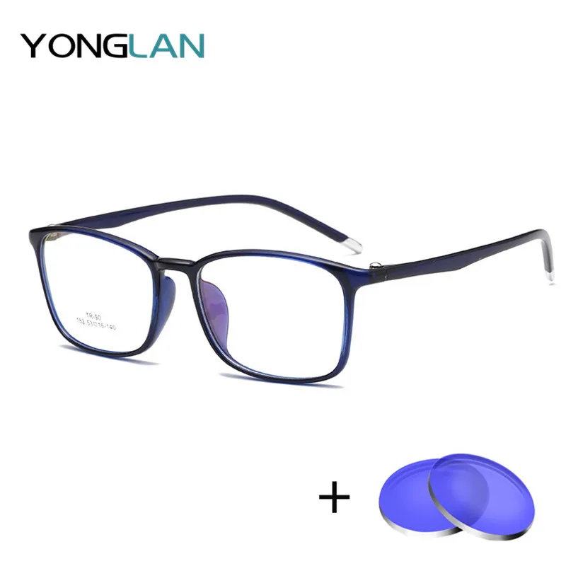 

Yong Lan TR90 Glasses Frame Men Women Eyewear Assembly Prescription lens Customized Myopia Optical Astigmatism Anti Reflective