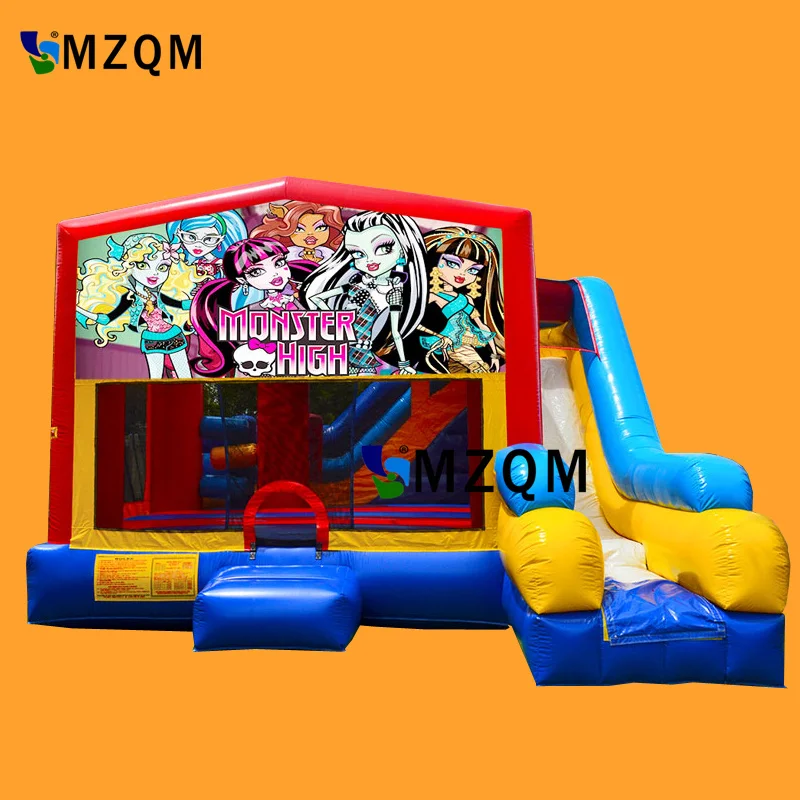 2017 New style MZQM commercial inflatable bouncer slide size L5XW5XH3.5m inflatable bouncer castle free blower free shipping commercial 5 4 5m dragon inflatable bouncer castle with slide