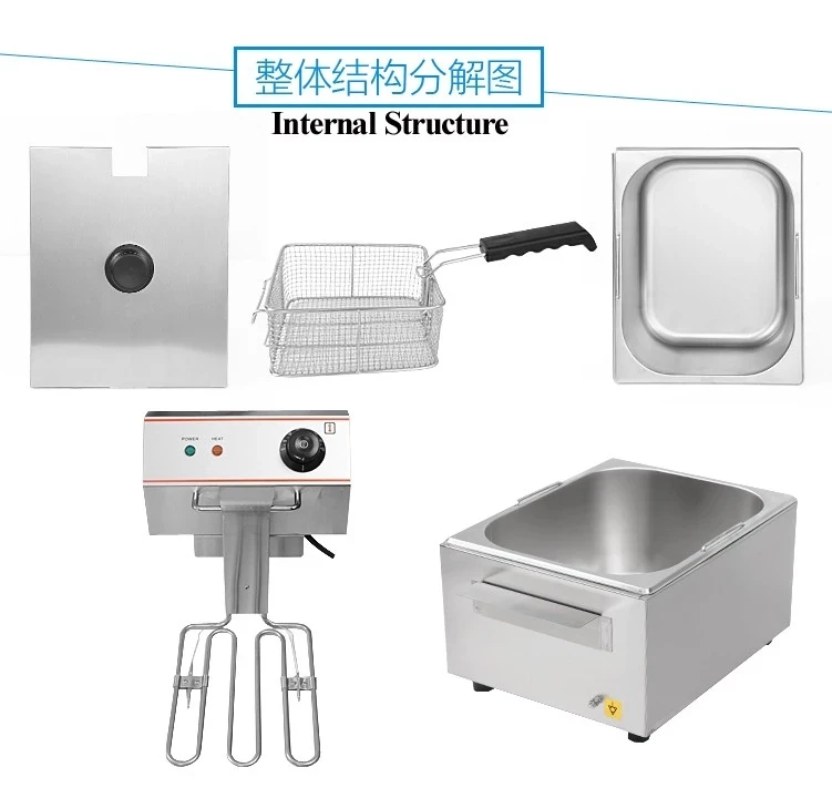 Ef-6 l Электрическая Фритюрница одноцилиндровый одиночный прибор для нарезки фри сковорода электрическая глубокая pan