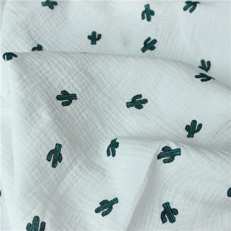 

Cactus Printed 100% Cotton Fabric for Dresses Cushions Blanket Sewing Cloth Bed Sheet Textile