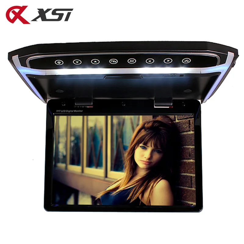 XST 12,1 palcový monitor na střechu auta Sklopný TFT LCD přehrávač Podpora HD 1080P Video FM HDMI SD dotyková tlačítka Strop MP5 přehrávač