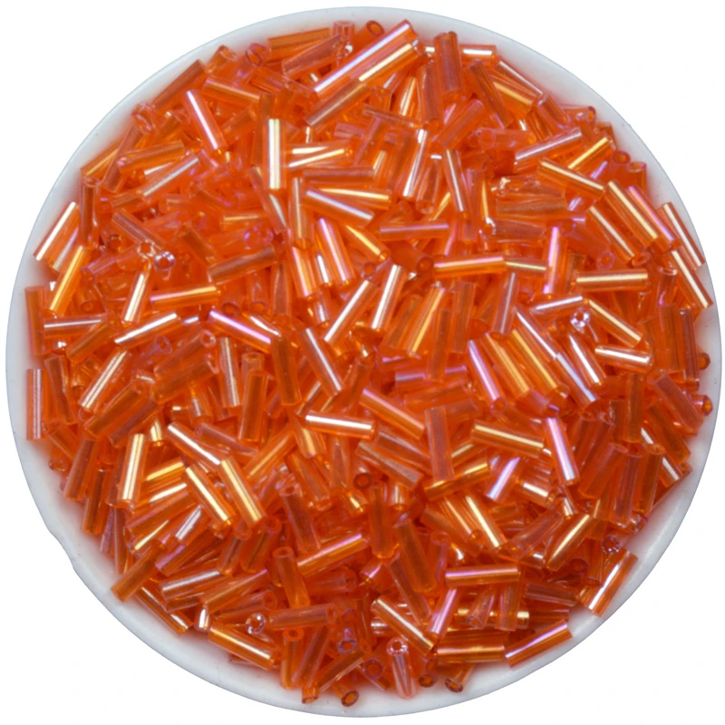 Orange AB Color 2*6MM 500Pcs Silver Style Tube Czech Glass Seed Beads Spacer Loose Accessories Findings | Украшения и аксессуары