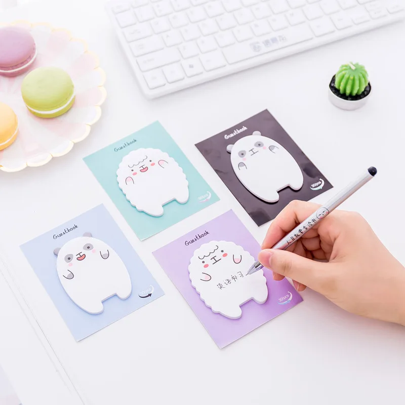 

1PC Cute Animal Sheep Mini Stickers Korean Stationery Sticky Notes Post Note Kawaii for Diary Things Memo Pad