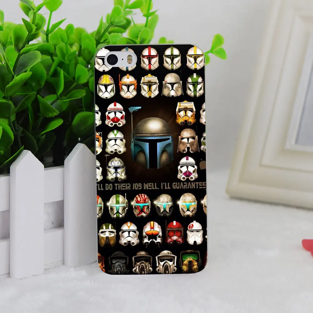 

A2228 Star Wars Clone Troopers Helmets Transparent Hard Thin Case Cover For Apple iPhone 4 4S 5 5S SE 5C 6 6S 6Plus 6s Plus
