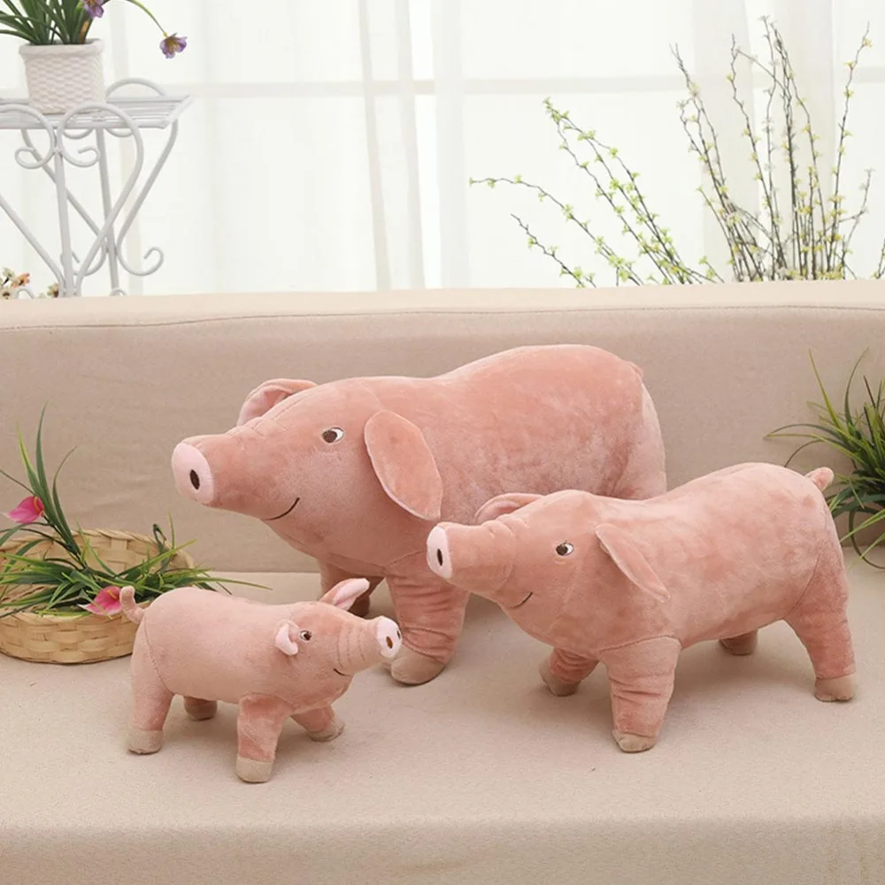 28/40cm Plush Nano Doll Educational Pig Family Stuffed Toys Animals Soft Dolls Kids PP Cotton
