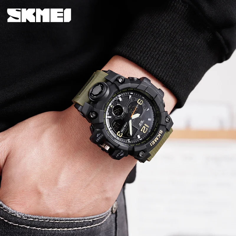  SKMEI Military Army Sports Watches Men Quartz Digital Watch Calendar Chronograph Male Waterproof Wr