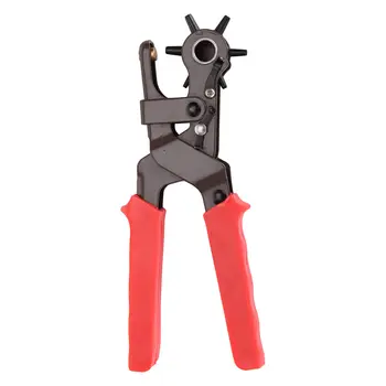 

1X Hole Puncher Revolving Leather Belt Hole Punch Plier Puncher Leather Cut Eyelet