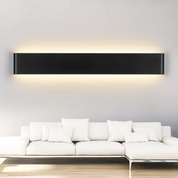 

Modern 14W 41cm Long Aluminum Alloy Black / White LED Indoor Wall Sconce Lamps in bedroomm as Decoration Lighting 100-240V ac