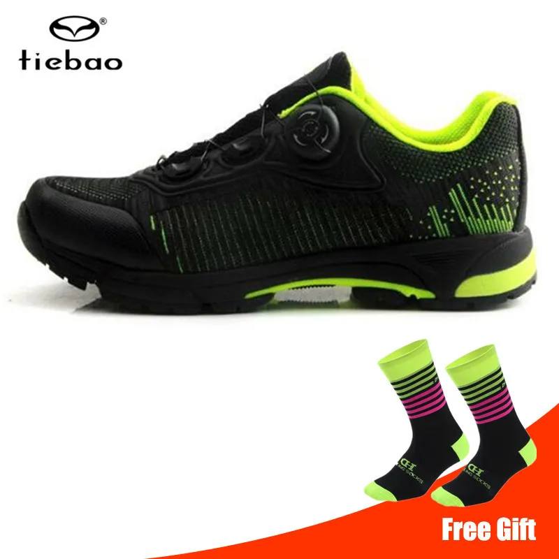 

Tiebao MTB Leisure Cycling Shoes men Bike Racing Shoes Athletic Self-Locking Sneakers Bicycle Breathable Zapatillas Ciclismo