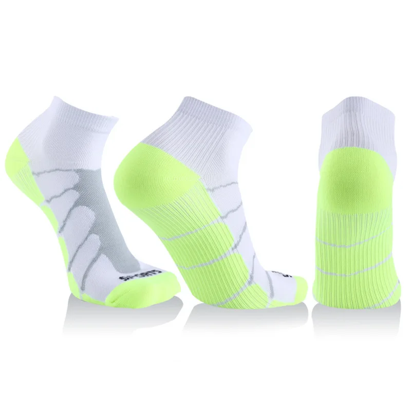 Компрессионные короткие носки для мужчин и женщин, для спорта на открытом воздухе, для бега, компрессионные, для марафона, для велоспорта, с рисунком паутины, нейлоновые носки для мужчин