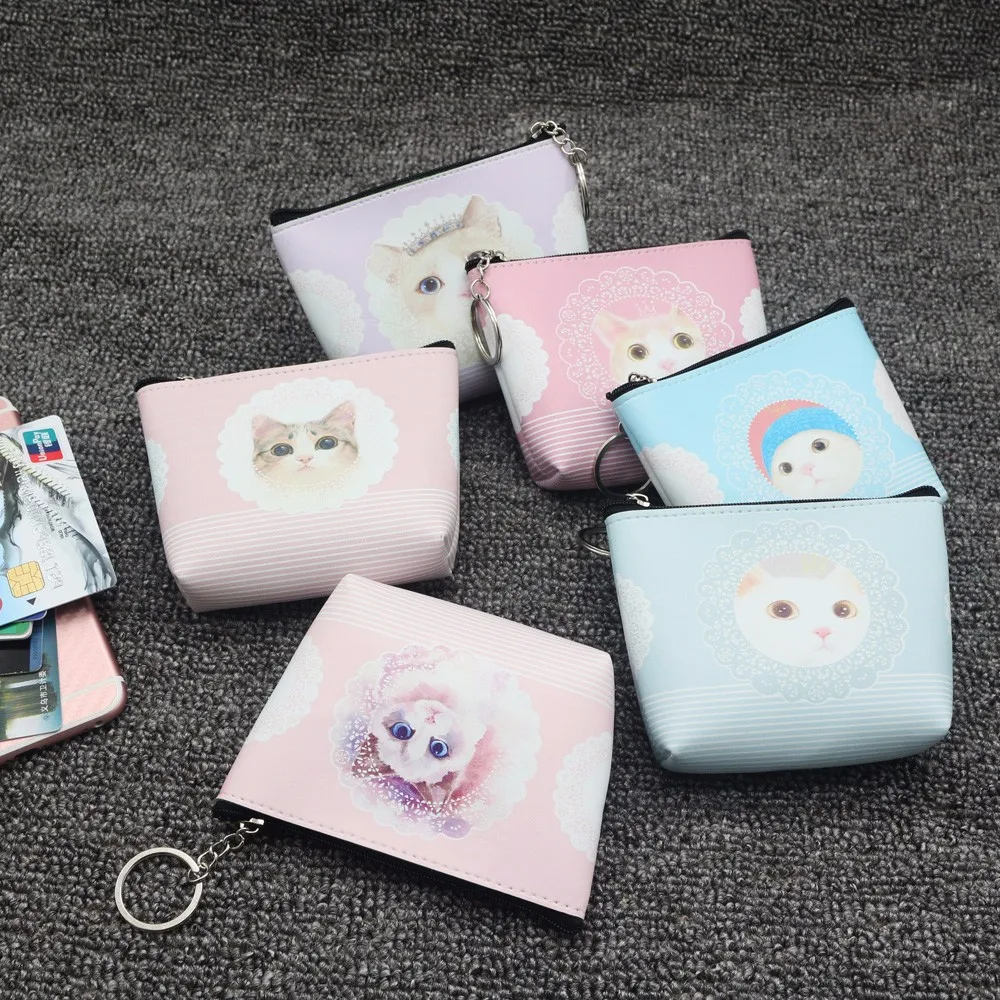 

2019 Mini Cute Students Wallet Female Zipper Purse Money Bags Women Girls Clutch Bag Lady Leather Small Wallet Simple Coin Purse