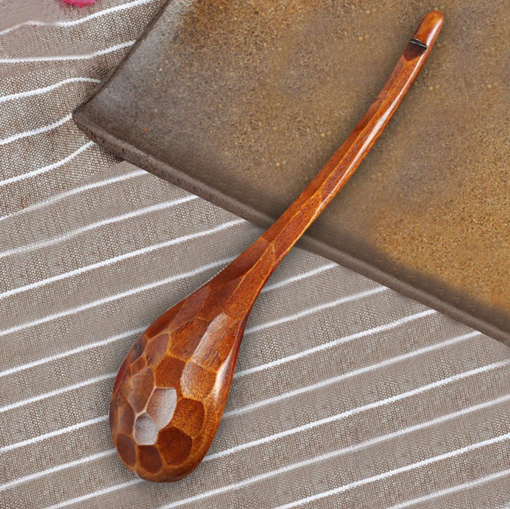 Высокое качество практичность деревянная Ложка Вилка бамбуковая кухня, кухонная утварь инструменты суп-Чайная ложка посуда Горячая