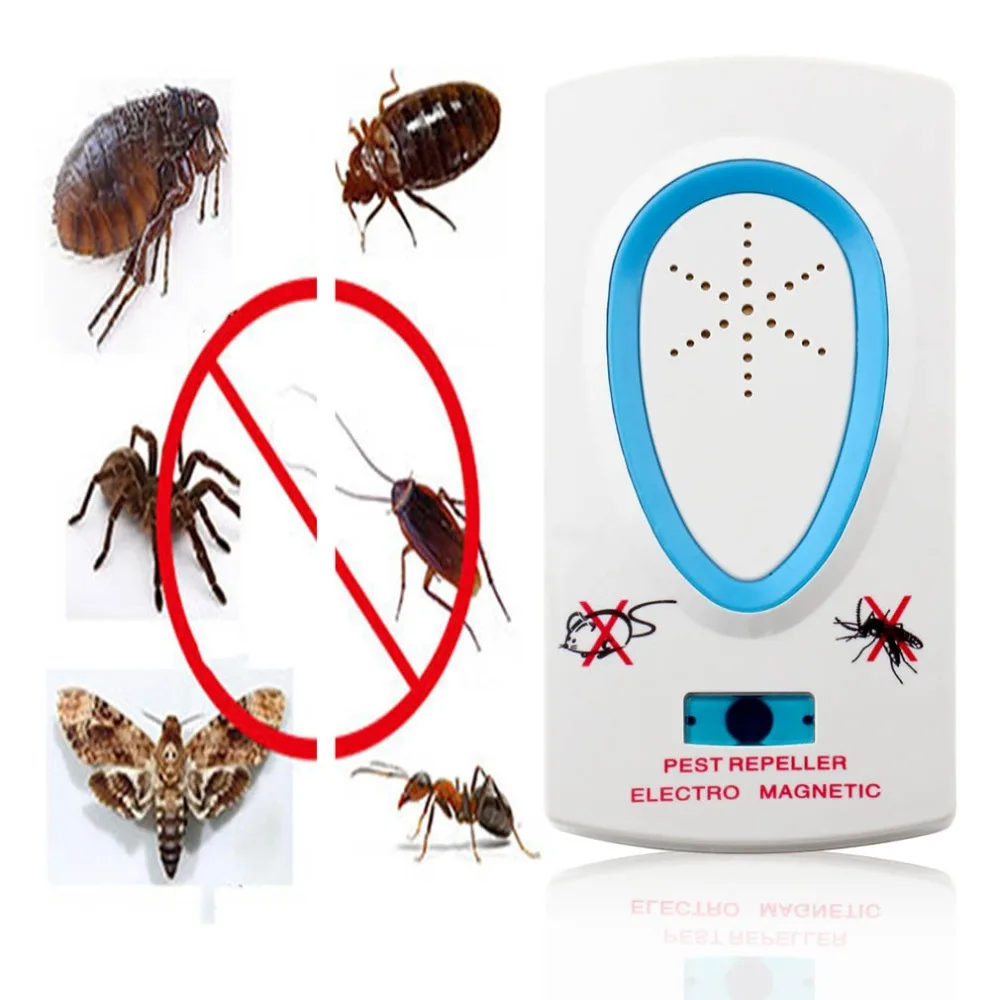 

White Pest Repeller Electronic Ultrasonic Mouse Rat Mosquito Killer Insect Rodent Control Bug Zapper Pest Reject electronic