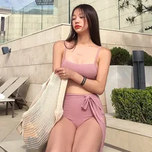 Купальный костюм из двух частей для женщин, женская летняя одежда, женские купальные костюмы для подростков,, сексуальный красный ретро стиль, коллекция для девушек