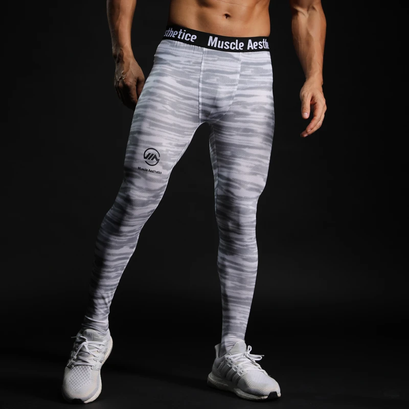 New Men Compression Quick dry Skinny Leggings Man Gyms Fitness Workout Bodybuilding Trousers Male Joggers Crossfit Bottoms Pants