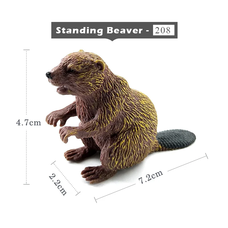 Имитация барсука Росомаха Anteater Beaver Bear фигурка животного домашний декор миниатюрное украшение для сада в виде Феи аксессуары - Цвет: Standing Beaver -208